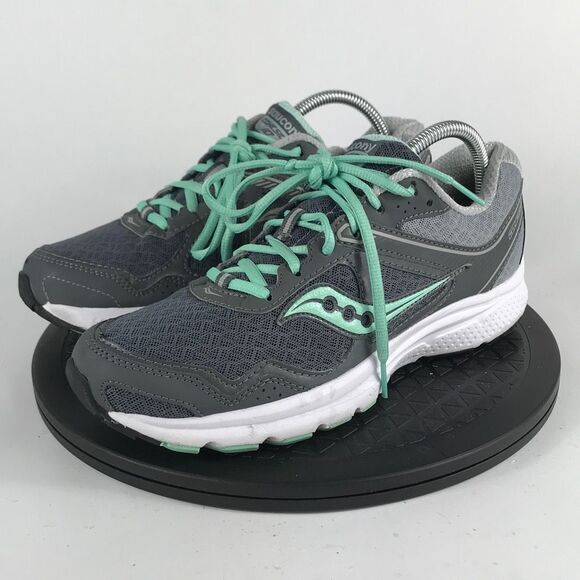 Saucony Grid Cohesion 10 Gray/Green Running Shoes S15333-3 Women’s Size 9.5 - Picture 1 of 12